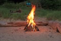 Attractive campfire