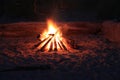 Attractive campfire Royalty Free Stock Photo