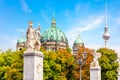 Attractive cathedral or Berliner Dom and TV Tower, Museum Island, Berlin, Germany