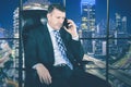 Attractive caucasian man talking on the phone Royalty Free Stock Photo