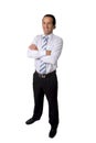 Attractive confident and successful senior Hispanic businessman looking happy and relaxed Royalty Free Stock Photo