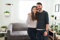 Attractive couple feeling happy after getting their new house Royalty Free Stock Photo