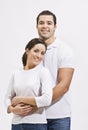 Attractive Couple Hugging and Smiling Royalty Free Stock Photo