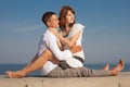 Attractive couple outdoors Royalty Free Stock Photo