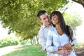 Attractive Couple in Park Royalty Free Stock Photo