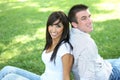 Attractive Couple in Park Royalty Free Stock Photo