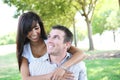 Attractive Couple in Park Royalty Free Stock Photo