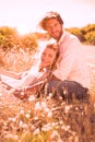 Attractive couple relaxing in the countryside Royalty Free Stock Photo