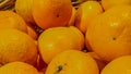 An attractive display of some sweet oranges in the supermarket Royalty Free Stock Photo