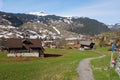 The famous mountain village of Grindelwald, Switzerland. Grindelwald is popular ski resorts in Interlaken-Oberhasli