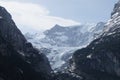 The attractive famous mountain village of Grindelwald, Switzerland. Grindelwald is popular ski resorts in Interlaken-Oberhasli in