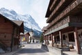 The famous mountain village of Grindelwald, Switzerland. Grindelwald is popular ski resorts in Interlaken-Oberhasli in