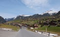 The famous mountain village of Grindelwald, Switzerland. Grindelwald is popular ski resorts in Interlaken-Oberhasli