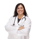 Attractive Female Hispanic Doctor or Nurse Royalty Free Stock Photo