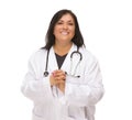 Attractive Female Hispanic Doctor or Nurse Royalty Free Stock Photo