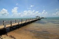 Attractive fishing pier and dock Royalty Free Stock Photo