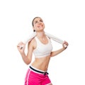 Attractive fitness girl workingout Royalty Free Stock Photo
