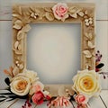 attractive frame featuring a captivating floral border