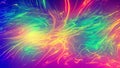 Attractive and futuristic rainbow neon light, data transfer concept background Generative AI