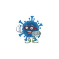 An attractive gamer coronavirus desease cartoon character design