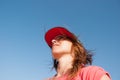 Attractive girl with a baseball cap Royalty Free Stock Photo