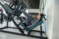 Attractive girl doing exercises in the gym. Royalty Free Stock Photo