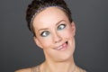 Attractive Girl Pulling a Silly Face Royalty Free Stock Photo