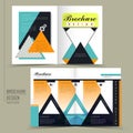 Attractive half-fold brochure design with triangle elements