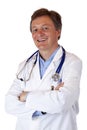 Attractive, happy male doctor with crossed arms Royalty Free Stock Photo