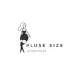 Attractive happy overweight woman. Hand drawn vector logo template. Body positive, plus size concept. Royalty Free Stock Photo