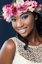 Attractive happy young african bride. Royalty Free Stock Photo