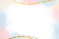 This professional watercolor background border design features elegant gold lines. Royalty Free Stock Photo