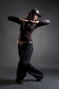 Attractive hip-hop girl dancing Royalty Free Stock Photo