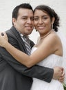 Attractive Hispanic Bride and Groom