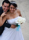 Attractive Hispanic Bride and Groom