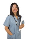 Attractive Hispanic Doctor or Nurse Royalty Free Stock Photo