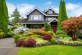 an attractive house with a well-manicured front yard