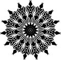 attractive isolated flower mendela pattern