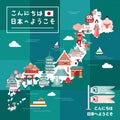 Attractive Japan travel map