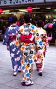 Attractive Japanese Girl wearing kimono at Asakusa Temple, Tokyo, Japan. 25th February. 2021