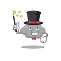 An attractive Magician of grey cloud cartoon design Royalty Free Stock Photo