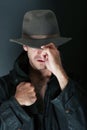 Attractive man in hat Royalty Free Stock Photo