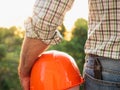 Attractive man holding tools in his hands Royalty Free Stock Photo