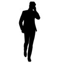 An attractive man in a men`s business men slim suit, jacket for wedding and business. silhouette Royalty Free Stock Photo