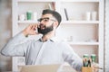 Attractive man on phone Royalty Free Stock Photo