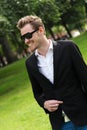 Attractive man with sunglasses Royalty Free Stock Photo