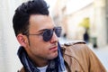 Attractive man with tinted sunglasses Royalty Free Stock Photo