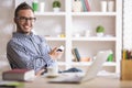 Attractive man using cell phone Royalty Free Stock Photo