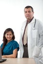 Attractive man and woman healthcare workers Royalty Free Stock Photo