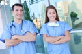 Attractive Medical Team at Hospital Royalty Free Stock Photo